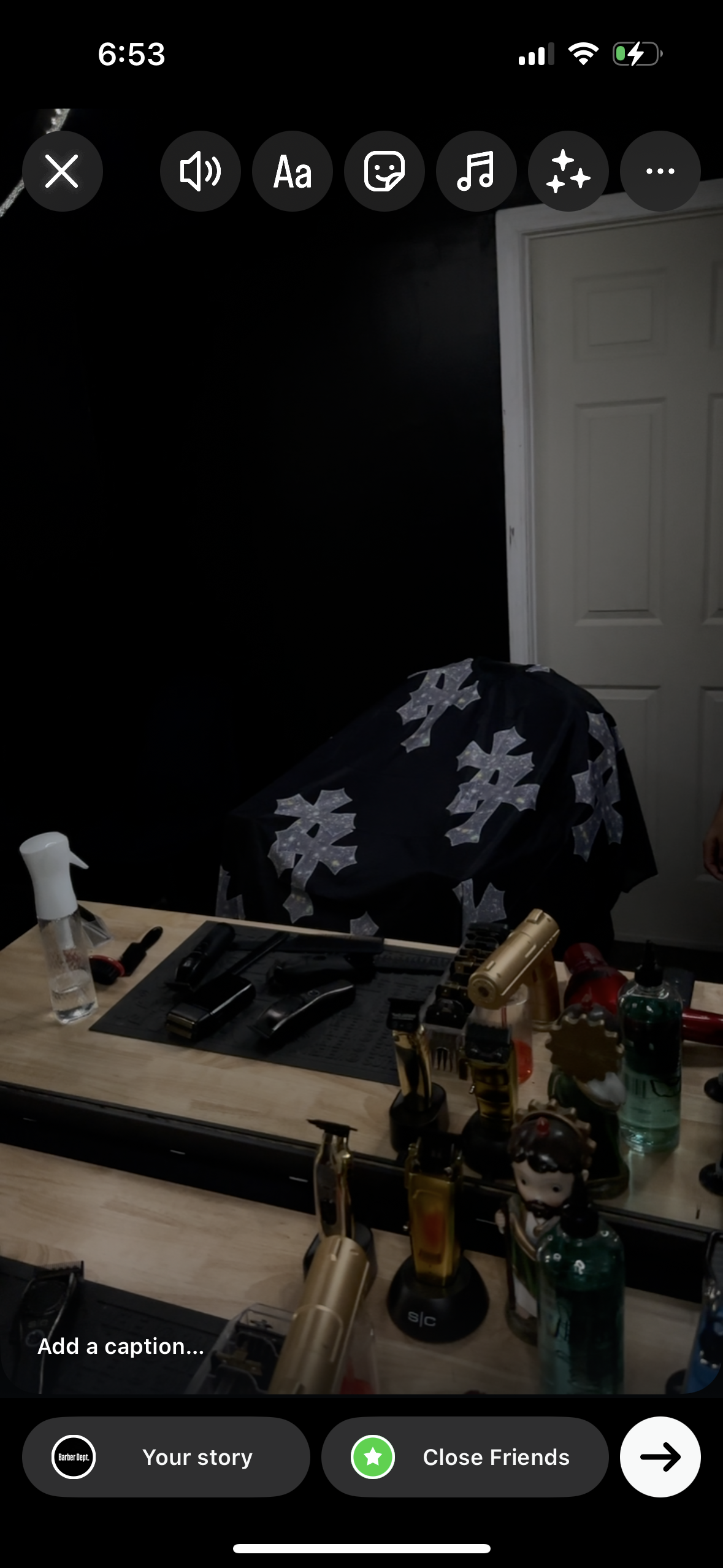 Designer barber cape