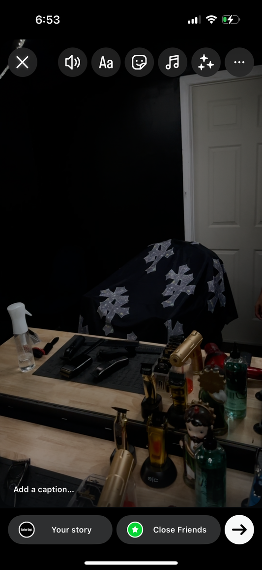 Designer barber cape