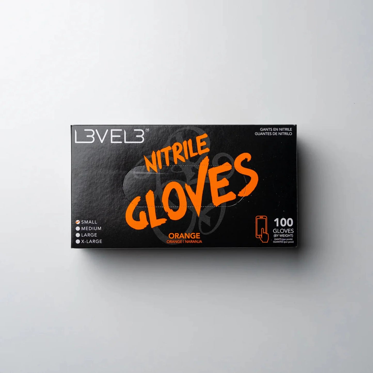L3VEL3 Nitrile Gloves (Orange)