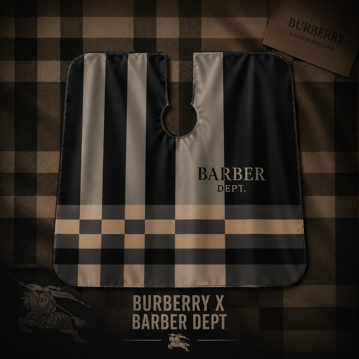 BARBER DEPT. BROWN CAPE